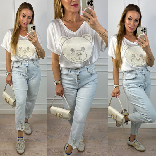 Bluzka z wiskozy LILIAN / BIAŁA