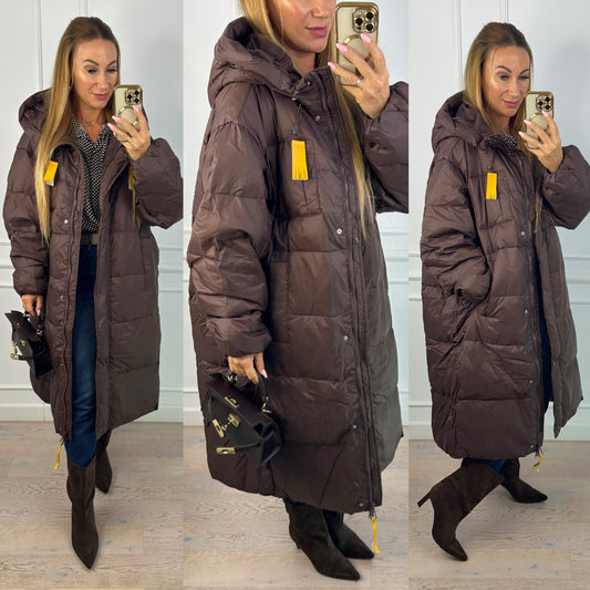 Kurtka puchowa LIVIA / CZEKOLADOWA