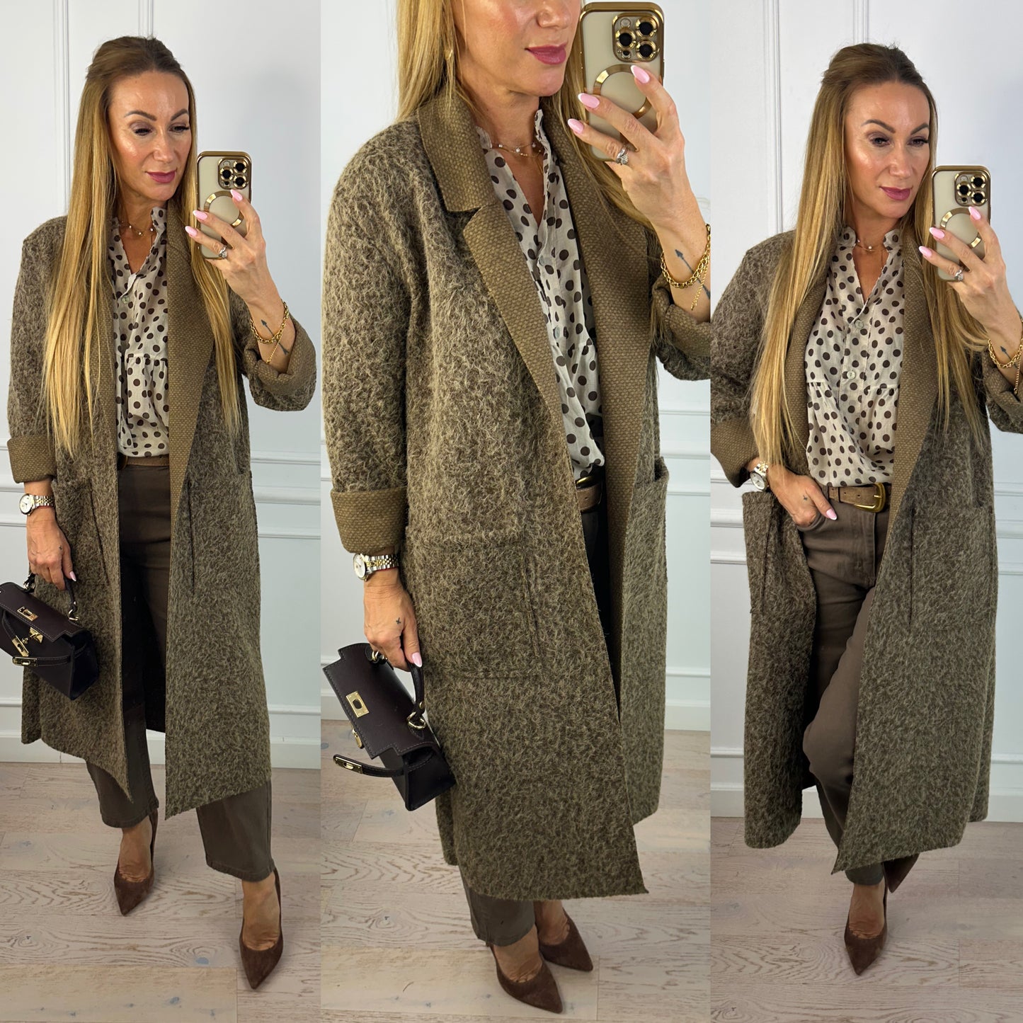 Płaszcz THORA / BRĄZOWY