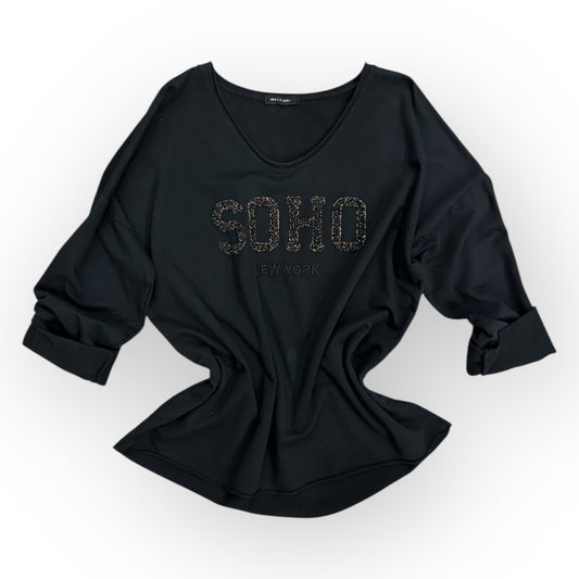 Bawełniana bluzka SOHO / CZARNA