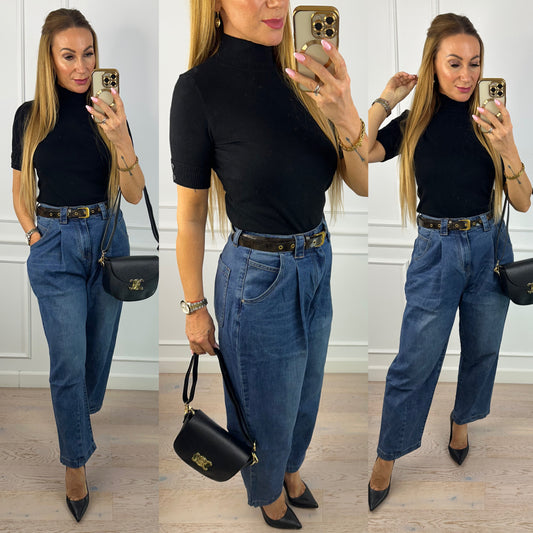 Golf z krótkim rękawem GARDA / CZARNY