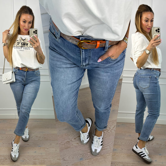 Spodnie MOM FIT GOSH / NIEBIESKIE