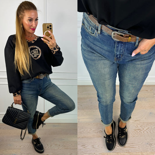 Spodnie MOM JEANS BIRDY / NAVY