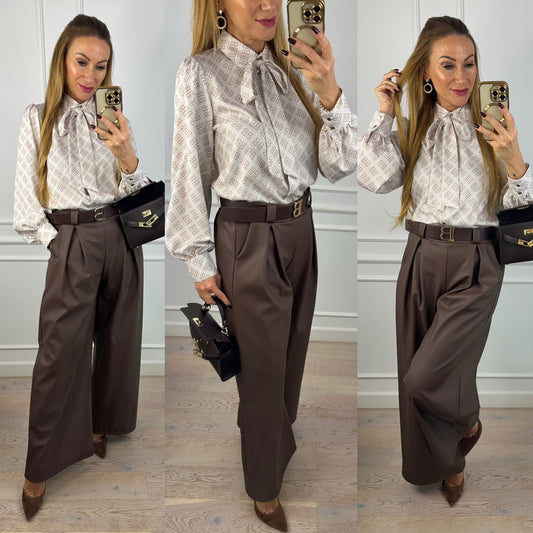 Koszula z wiskozą RITA / BEŻOWA