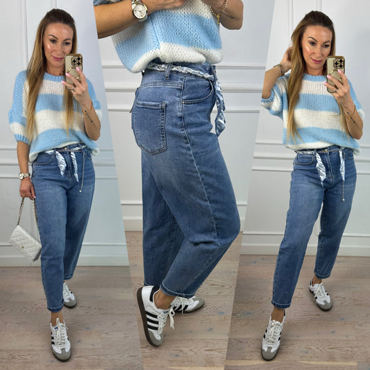 Spodnie jeansowe MOM FIT RYDER / NIEBIESKIE