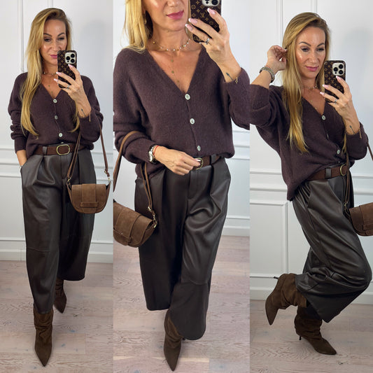 Sweter z alpaką JUSTINE / CZEKOLADOWY