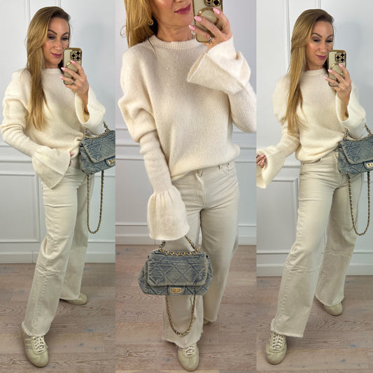 Sweter z alpaką LOOMER / KREMOWY