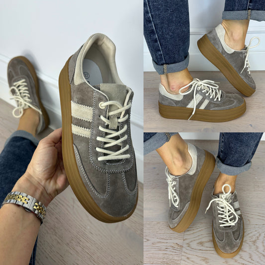 Zamszowe buty sportowe CHIC / CAPPUCCINO