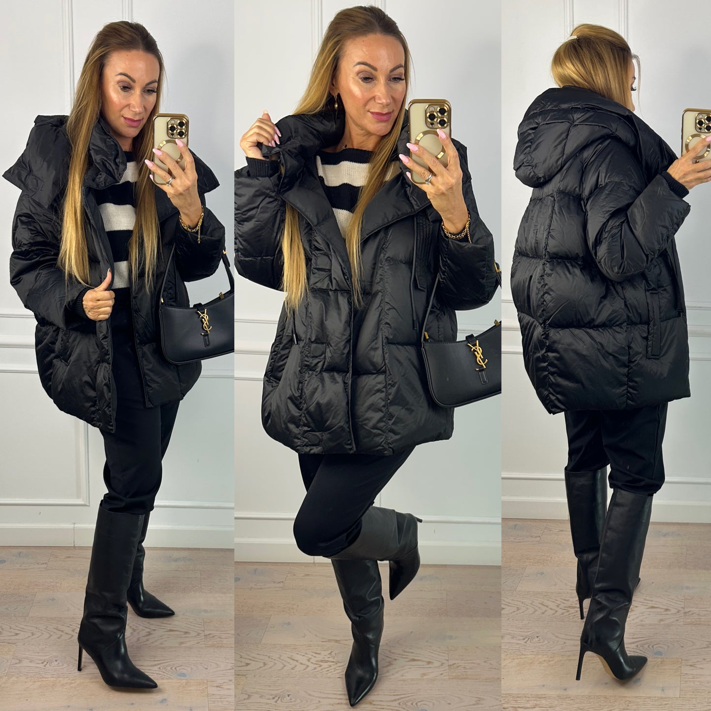 Puchowa kurtka LEONA / CZARNA