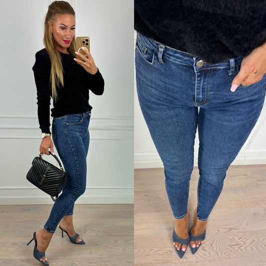 Spodnie SKINNY JEANS CARA / BLUE