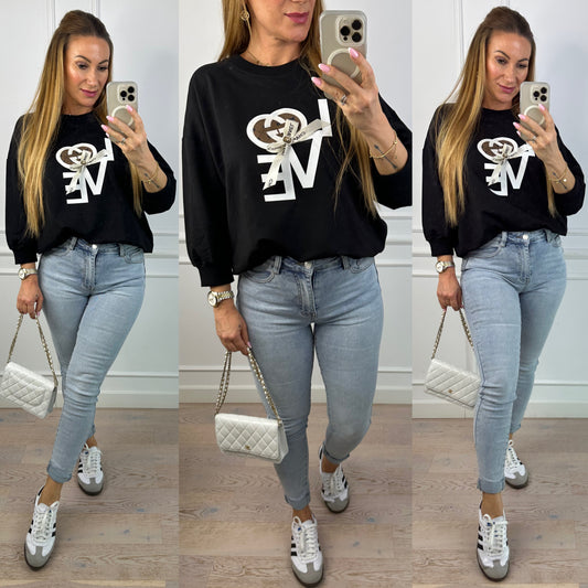 Bawełniana bluzka GIORGIA / CZARNA