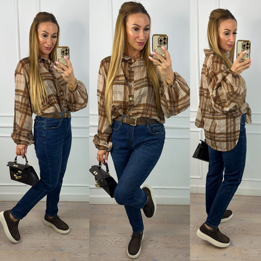 Bawełniana koszula GLORIA / CAMEL