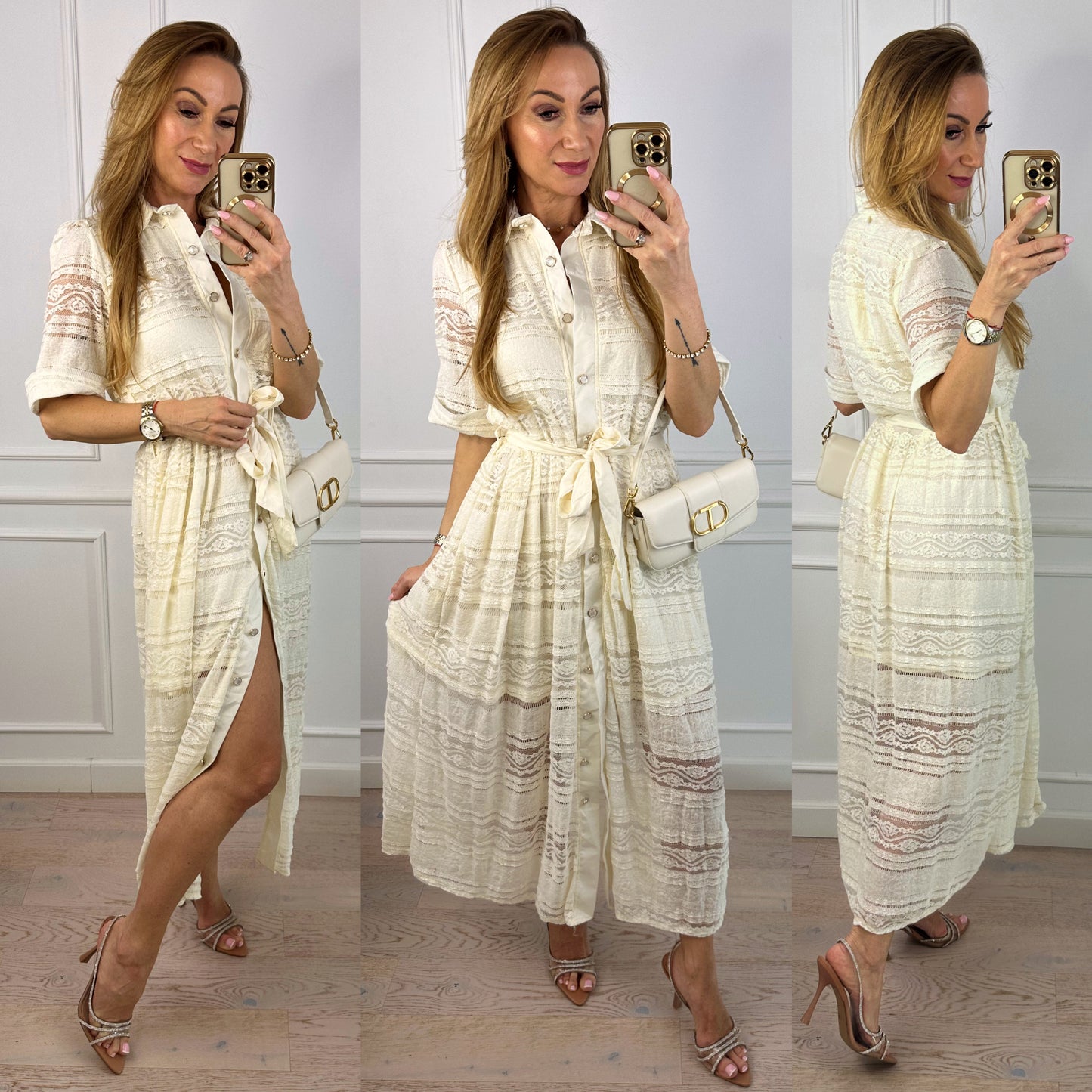 Sukienka MADELIENE / KREMOWA