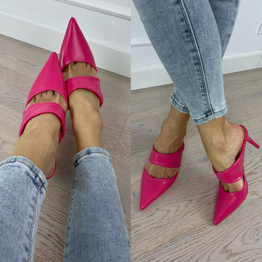 Klapki HEVILLIN / FUCHSIA