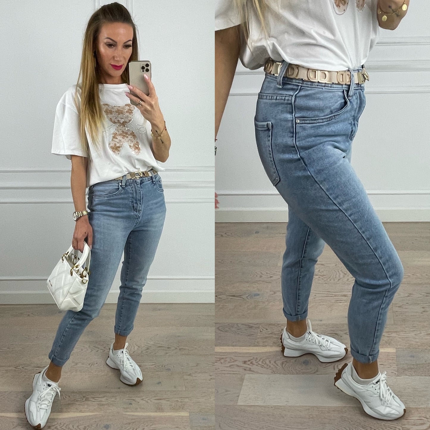 Spodnie MOM JEANS ANISE / LIGHT BLUE