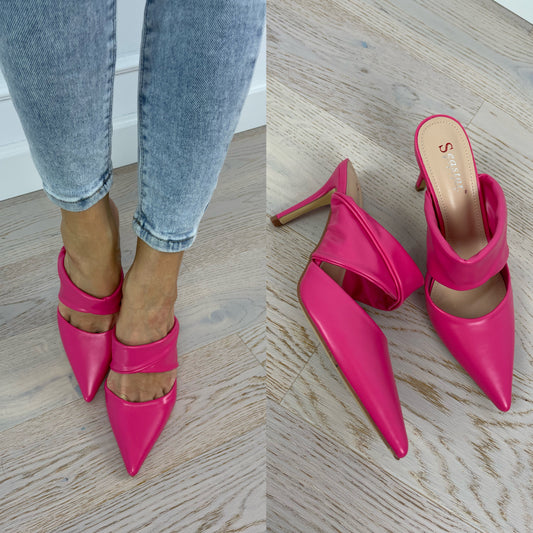 Klapki HEVILLIN / FUCHSIA