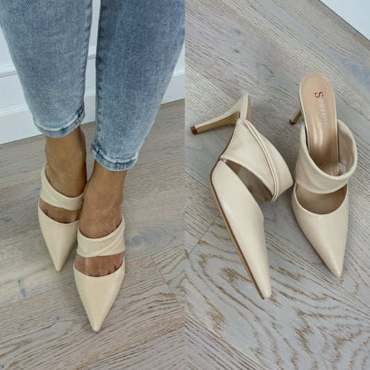 Klapki HEVILLIN / BEIGE